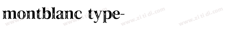montblanc type字体转换